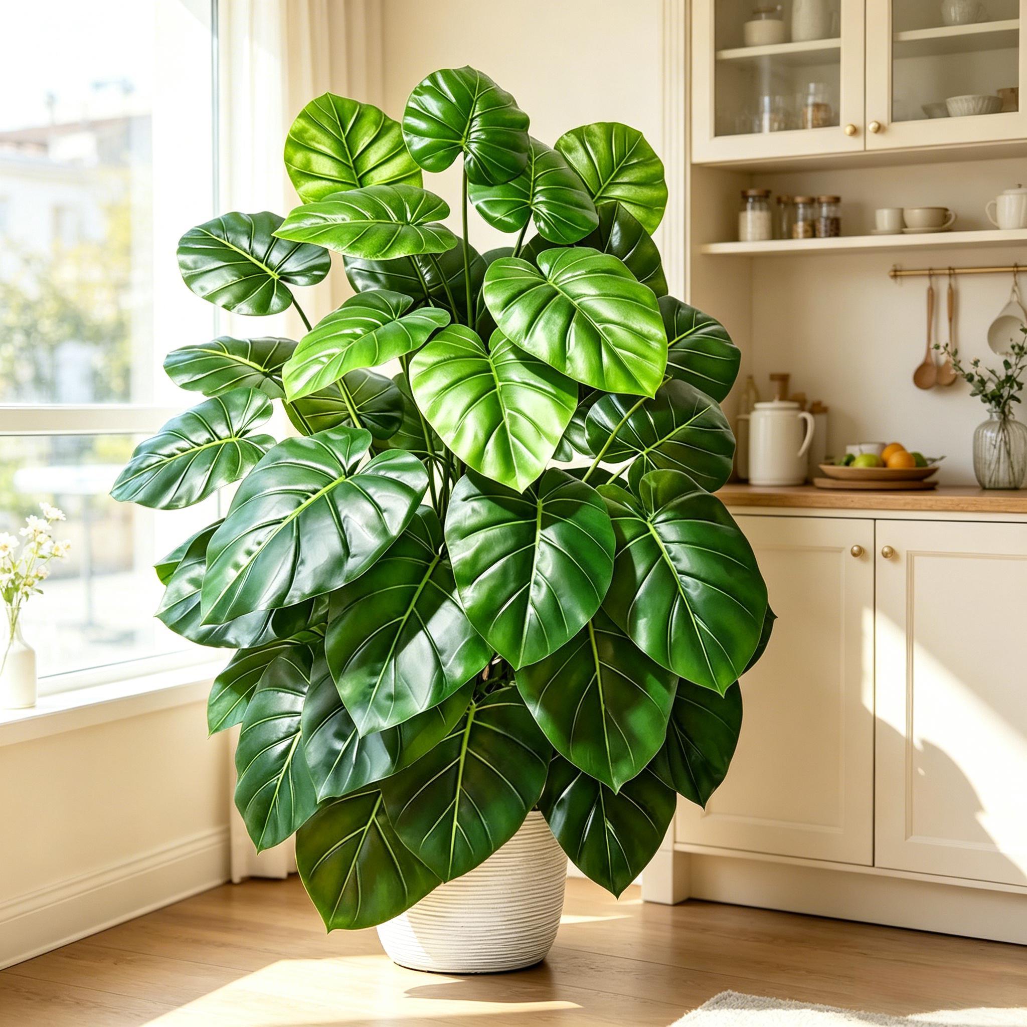 Pohon Palem Buatan Mirip Asli  - Monstera Adansonii ulasan dan harga