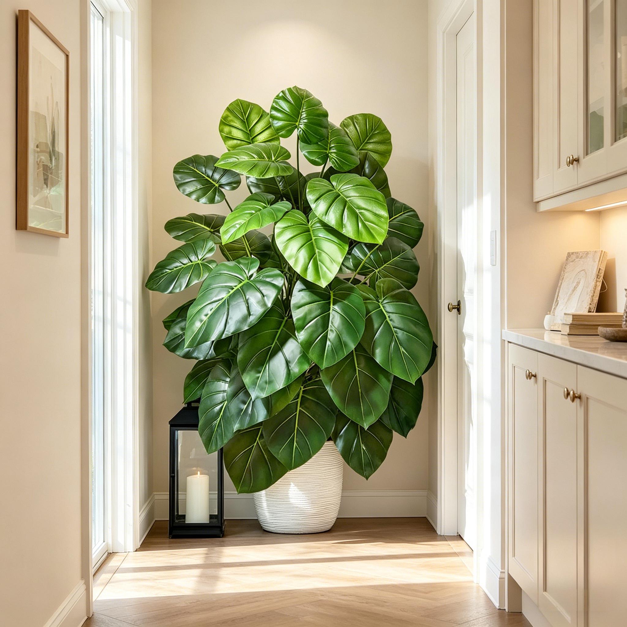 Pohon Palem Buatan Mirip Asli  - Monstera Adansonii ulasan dan harga