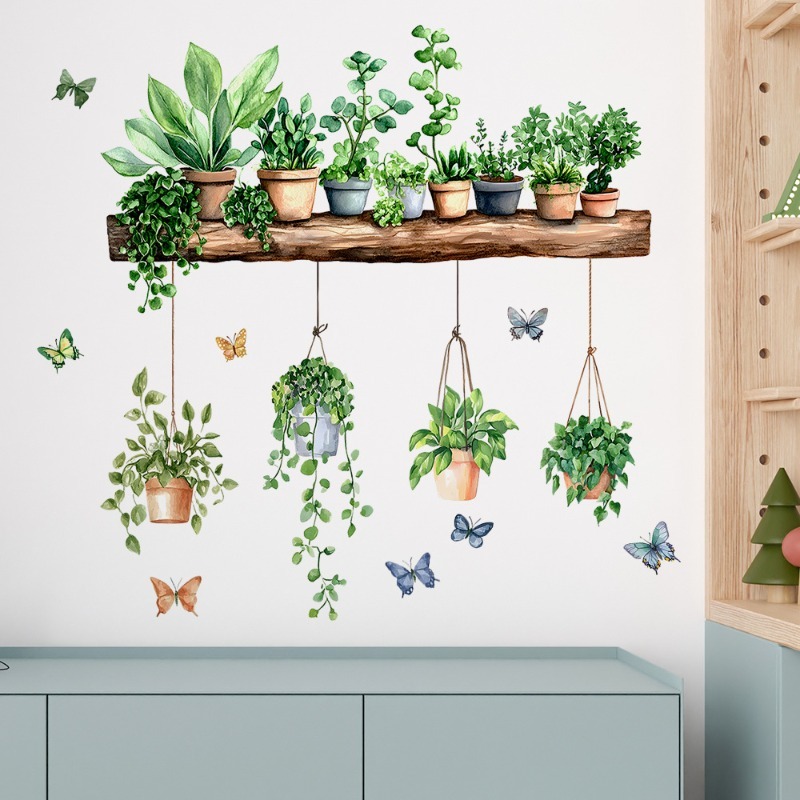 Stiker Dinding Tanaman Hijau 3 - Echeveria Succulent ulasan dan harga