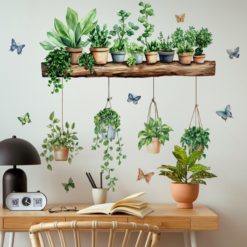 Stiker Dinding Tanaman Hijau 3 - Echeveria Succulent ulasan dan harga